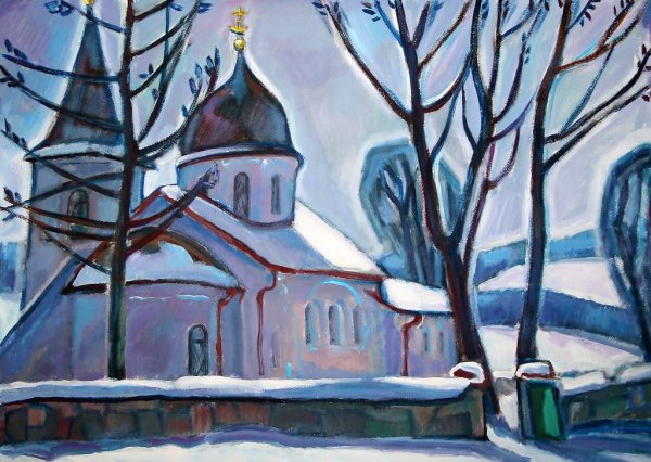 Церковь Покрова на Нерли акварель