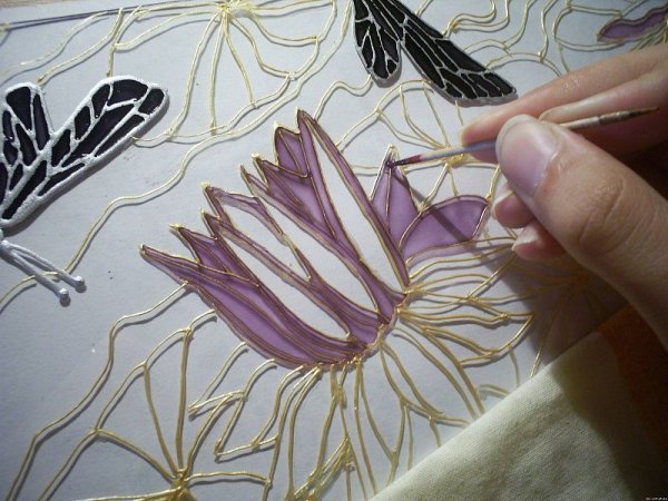 Витражная роспись по стеклу мастер класс