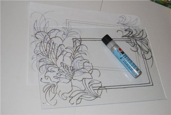 Роспись контуром по стеклу