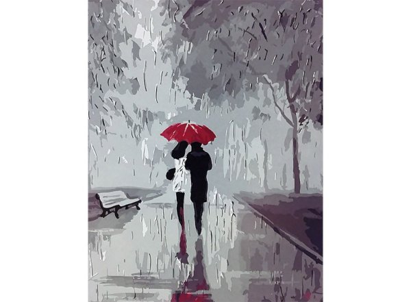 Картина двое под зонтом