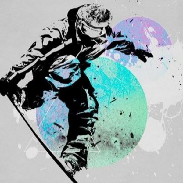 Сноубордист рисунок