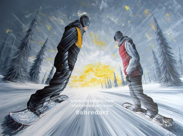 Картины со сноубордистами