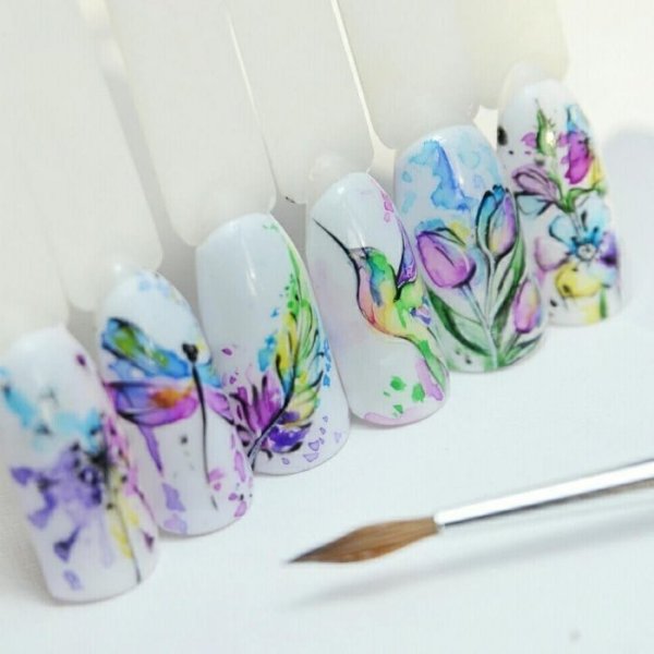 Акварельный маникюр