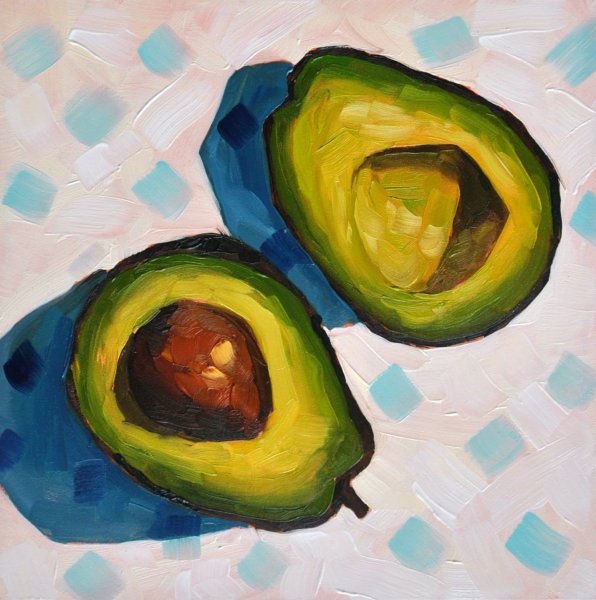 Живопись мастихином авокадо