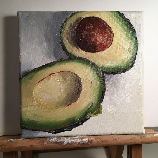Авокадо масляная живопись