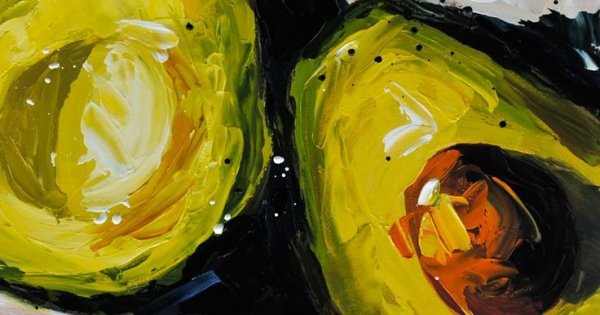 Живопись мастихином авокадо