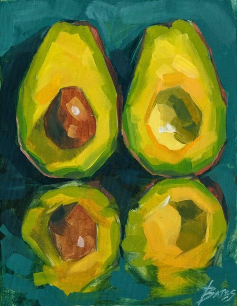 Авокадо живопись