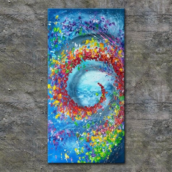 Абстракция на холсте акриловыми красками