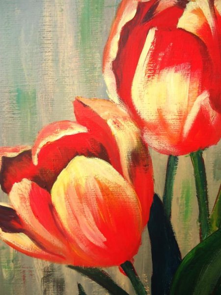 Тюльпаны акрилом