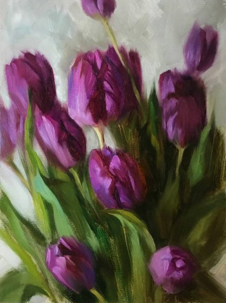 Тюльпаны маслом