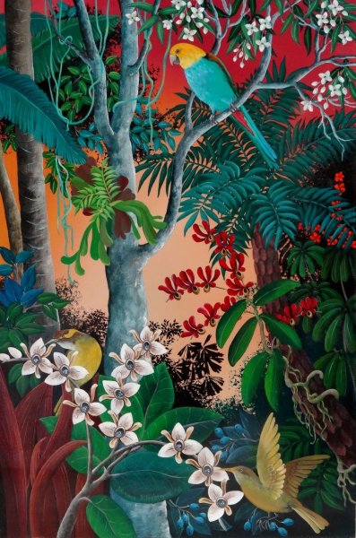 Тропический лес живопись