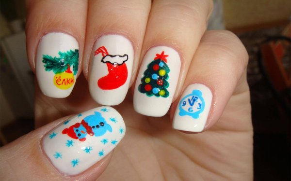 Ногти на новый год для детей