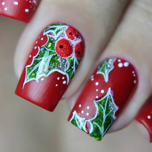 Маникюр на Рождество
