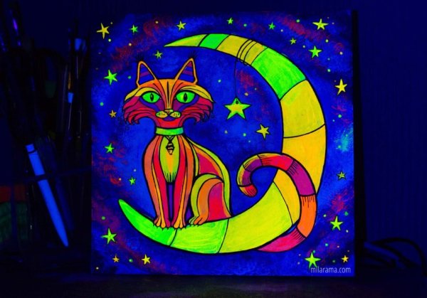 Картина светящимися красками