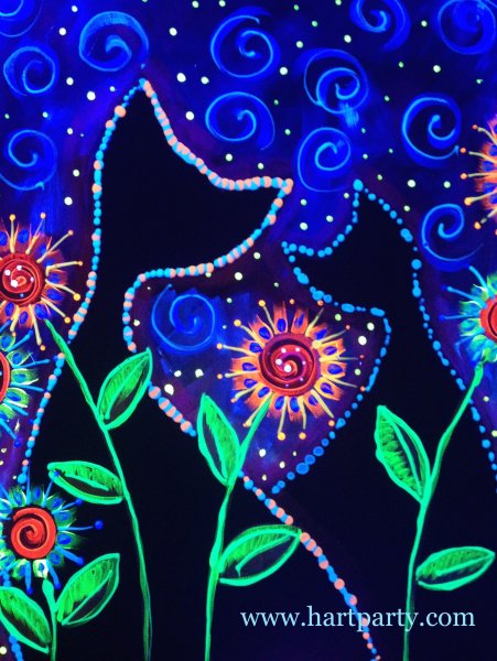 Флуоресцентная краска узор