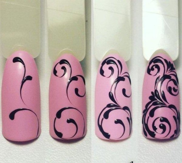 Завитушки на ногтях