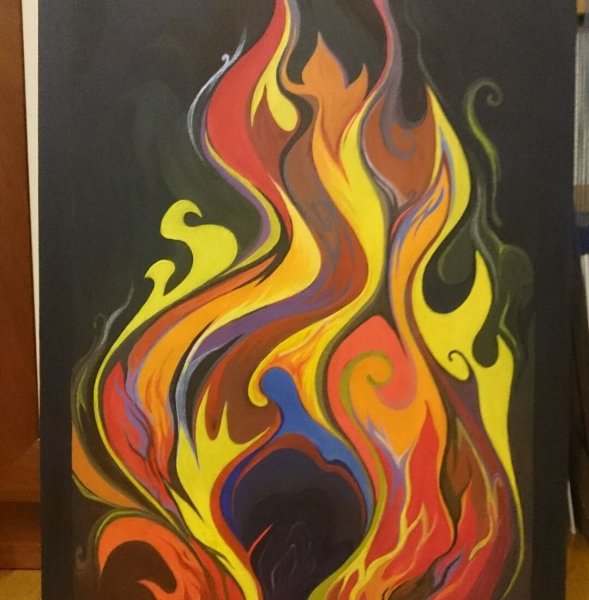 Пламя красками
