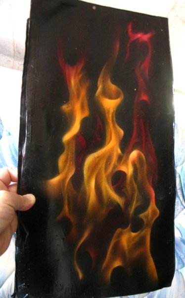 Огонь акрилом