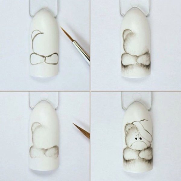 Рисунки на ногтях пошагово