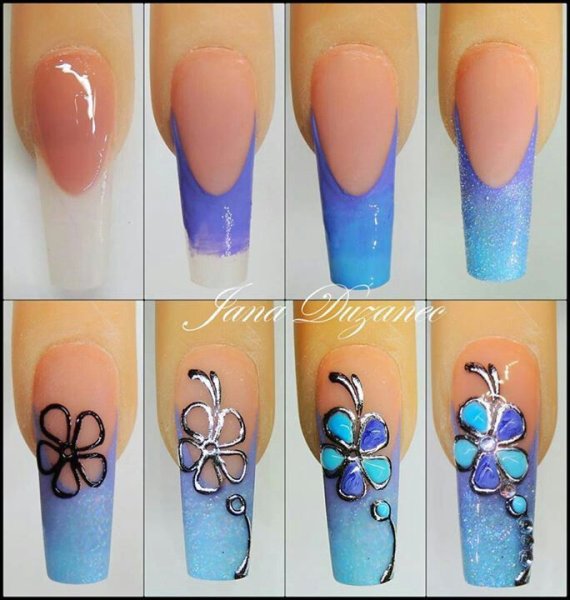 Рисование акрилом на ногтях для начинающих