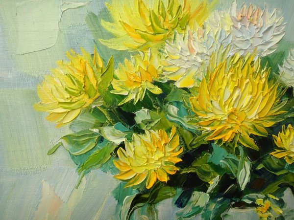 Хризантемы масло мастихин