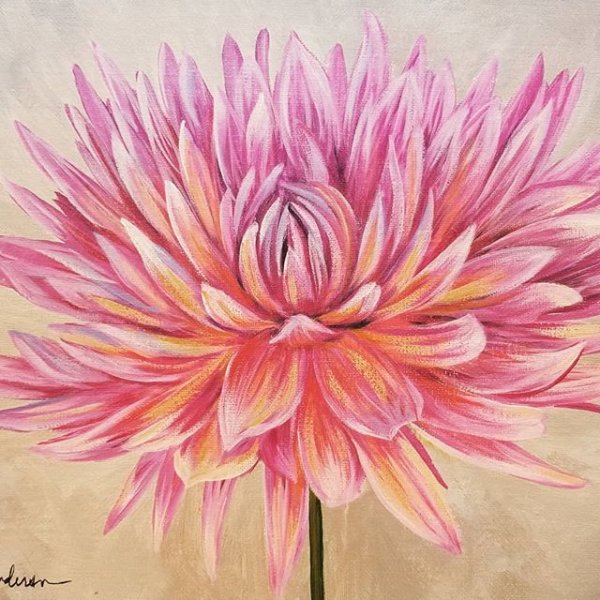 Цветы акрилом для начинающих