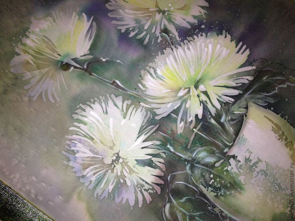 Хризантемы акрилом