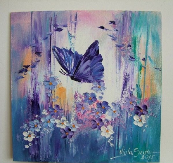 Интерьерная живопись бабочка
