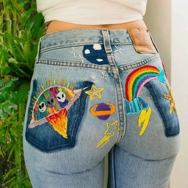 Рисунки на джинсах