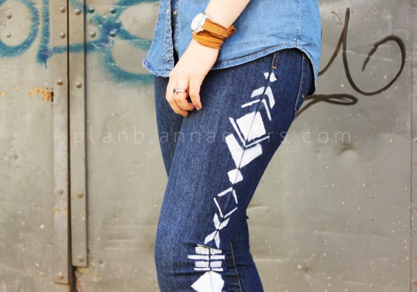 Узоры на джинсах