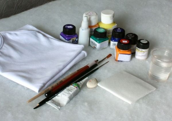Окрашивание ткани акриловыми красками