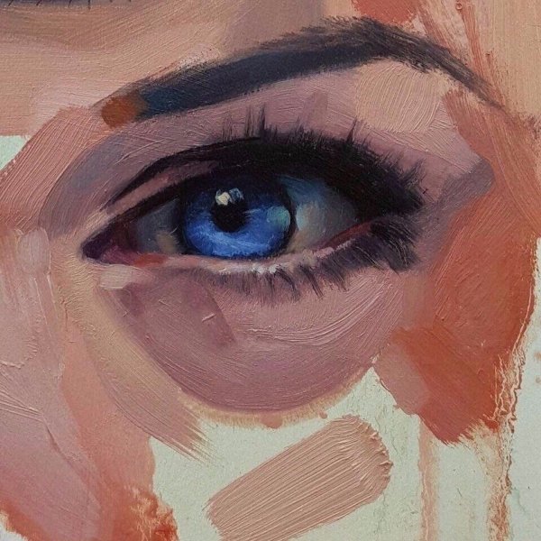 Глаз масляными красками