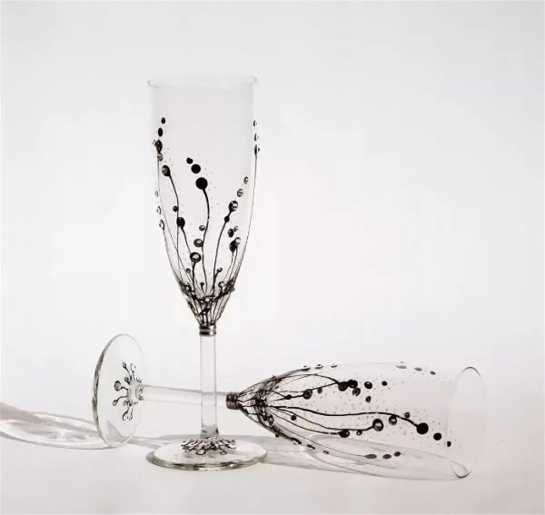 Роспись бокалов контуром по стеклу