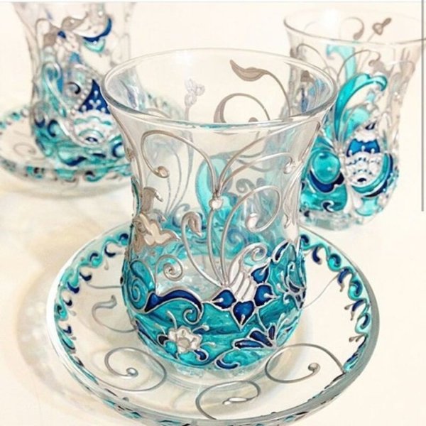 Декорированная стеклянная посуда