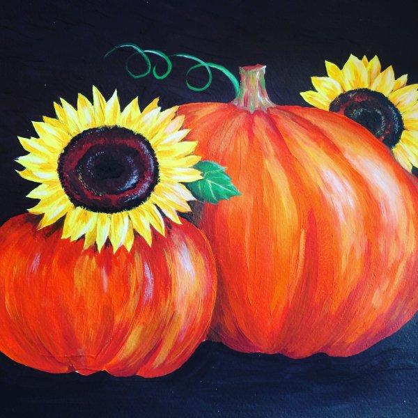 Тыква акрилом
