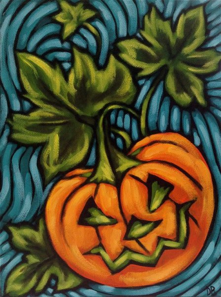 Тыква рисунок акрилом