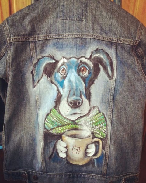 Рисунок на джинсовке