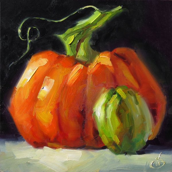 Тыква акрилом