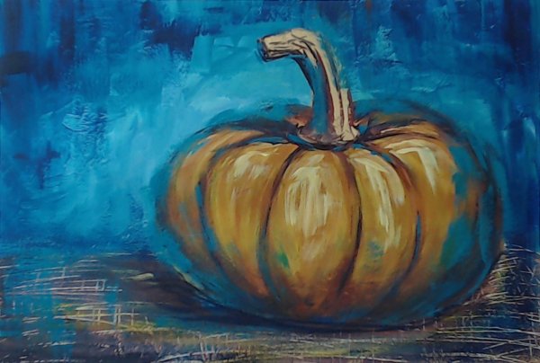 Тыква живопись гуашью