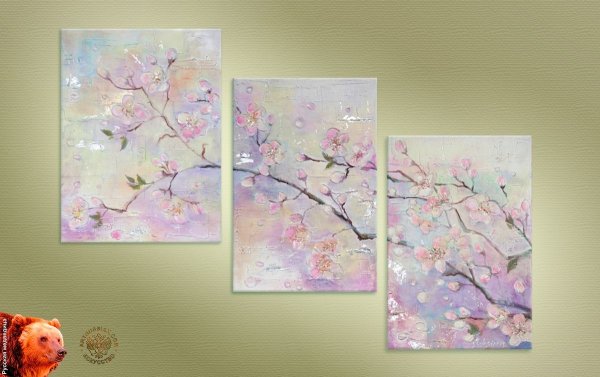 Триптих маслом на холсте