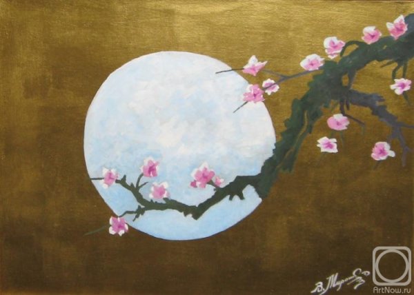Ветка Сакуры живопись