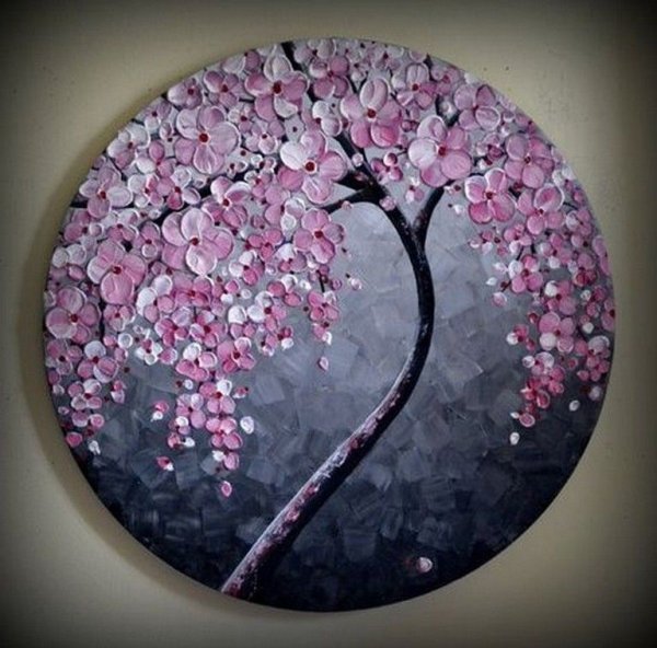 Круглые картины с сакурой