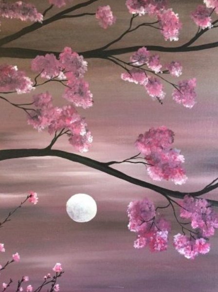 Ветка Сакуры акрилом