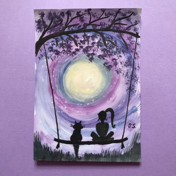 Эмоции акварель