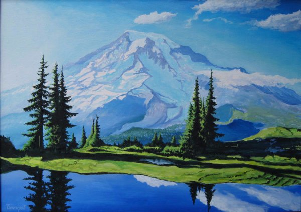 Горный пейзаж художника Чекурова