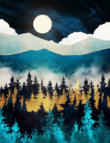 Горы акрилом на холсте