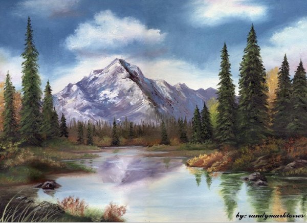 Горы река деревья Ольга Базанова