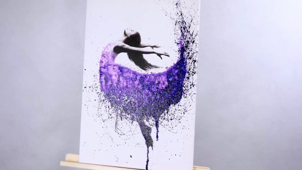 Капли воды акварелью