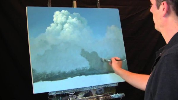 Облака маслом пошагово