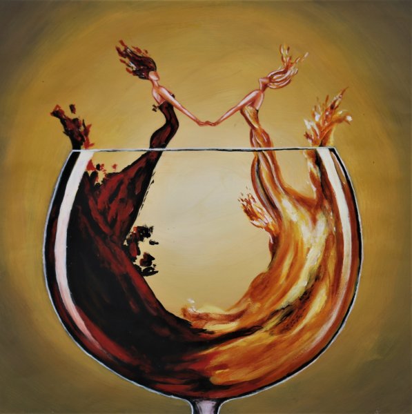 Бутылка с вином